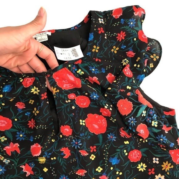 NEW J. Crew Floral Flutter Dress Ruffle Detail - Picture 4 of 10